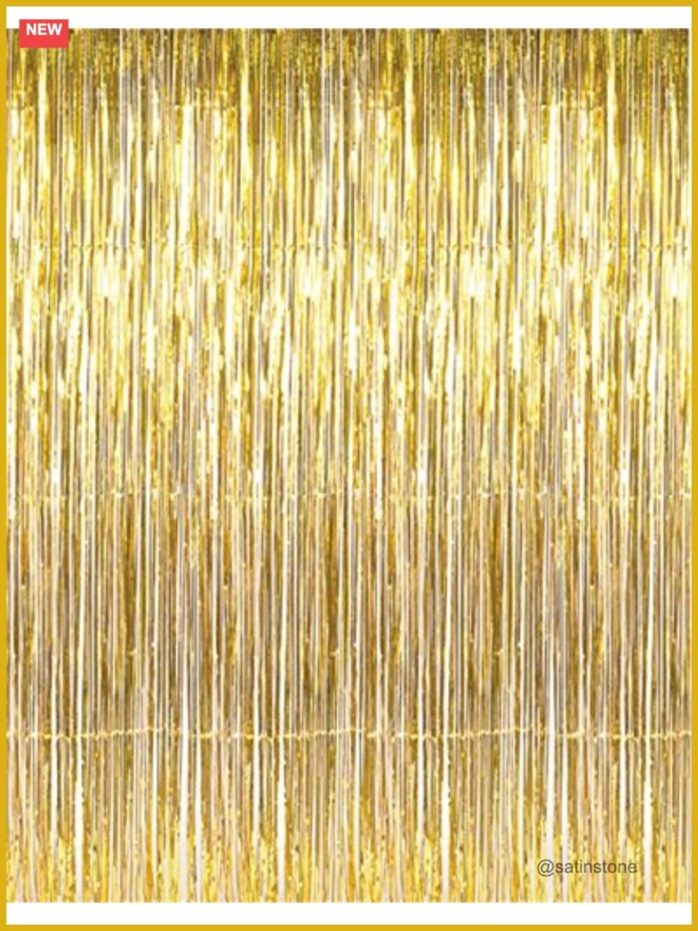 Metallic Foil Fringe Curtain Party Backdrop Streamers Decorations Gold